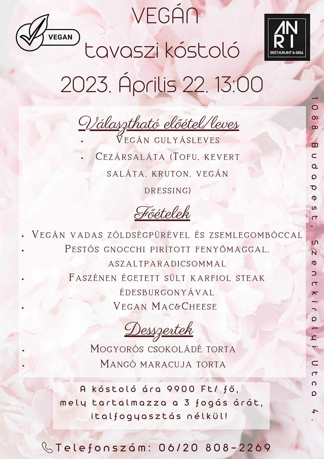 Vegan spring tasting menu